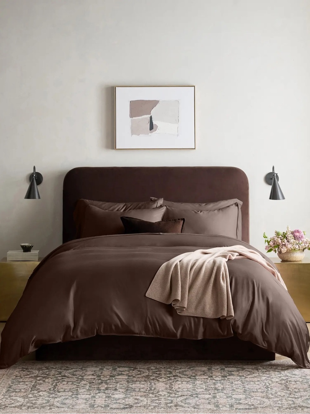 Quince King Bamboo Duvet Cover in Espresso